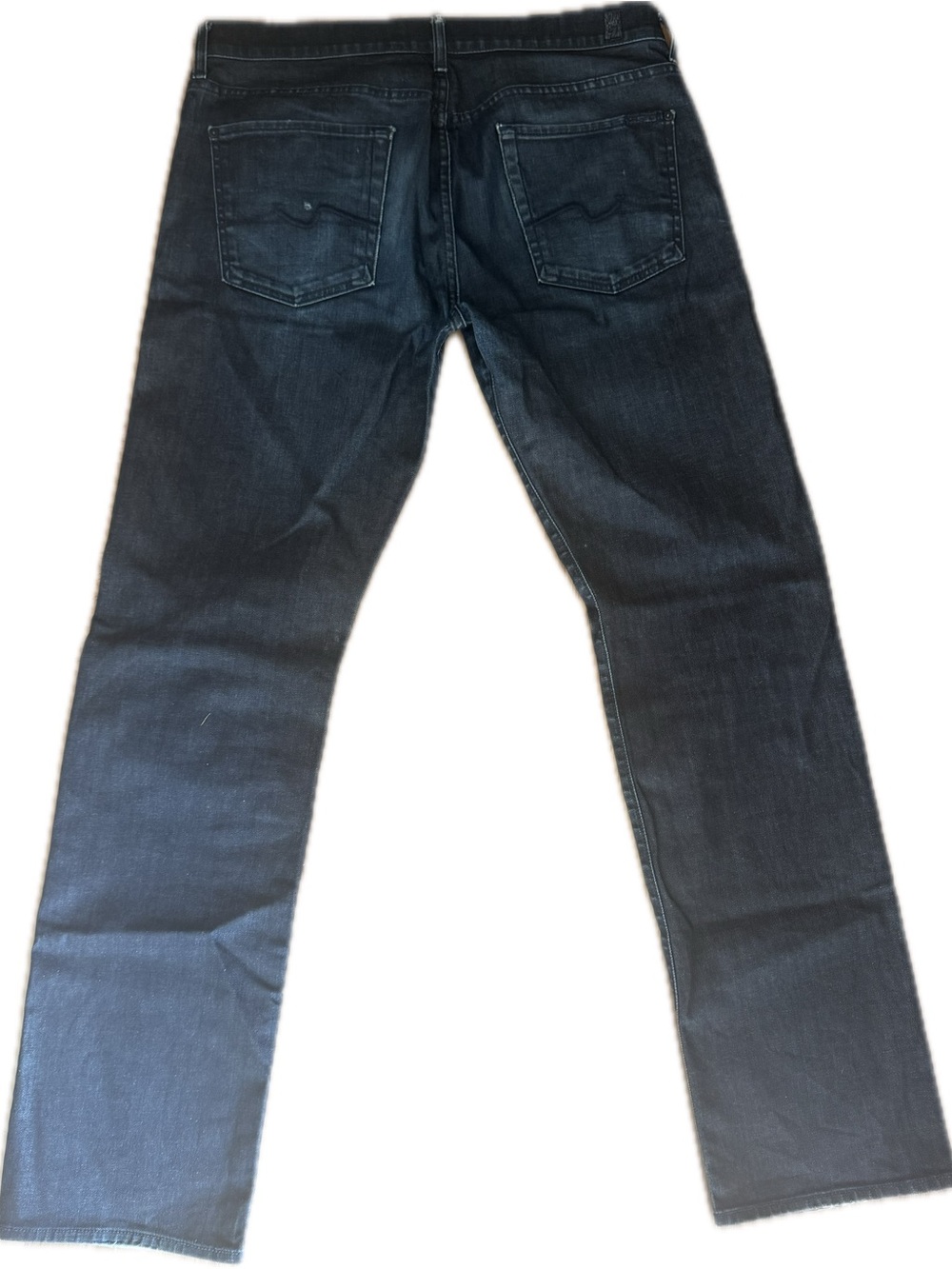 7 For All Mankind Men's Dark Blue Straight Jeans